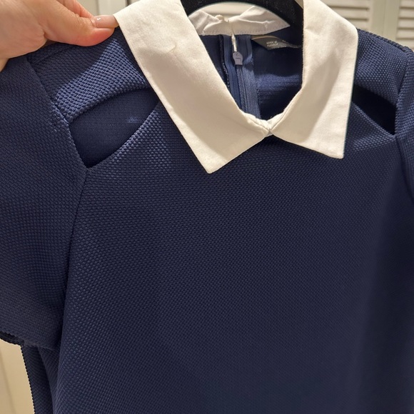 Zara Collared Dress Navy size small - Picture 2 of 3